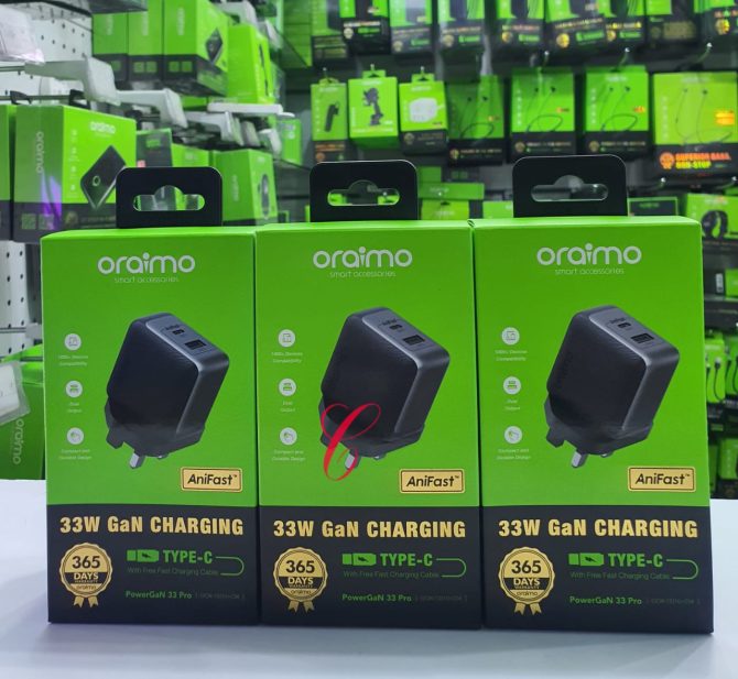 Oraimo PowerGan 33 Pro OCW-7331U+C54 33W GaN charging charger