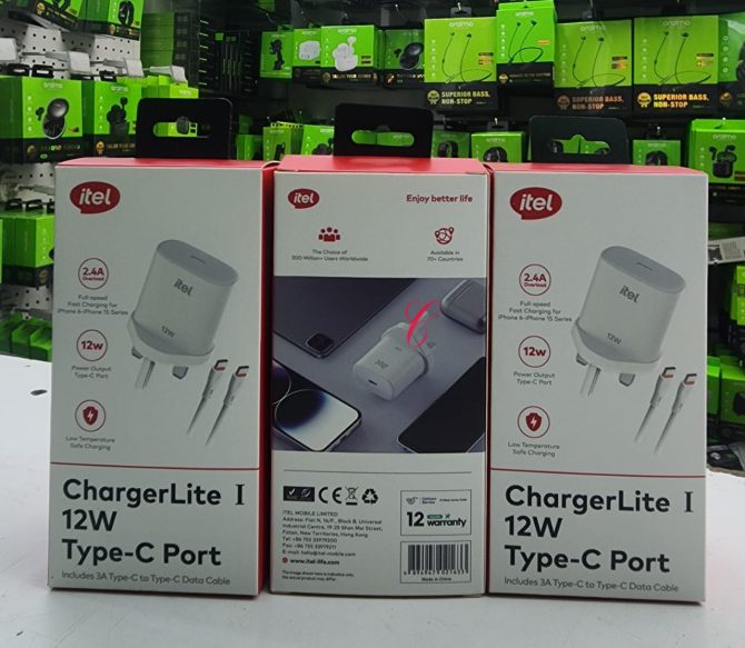 Itel ICW-122UC 12W Type C Charger/ Cable Lite 1 with 3A